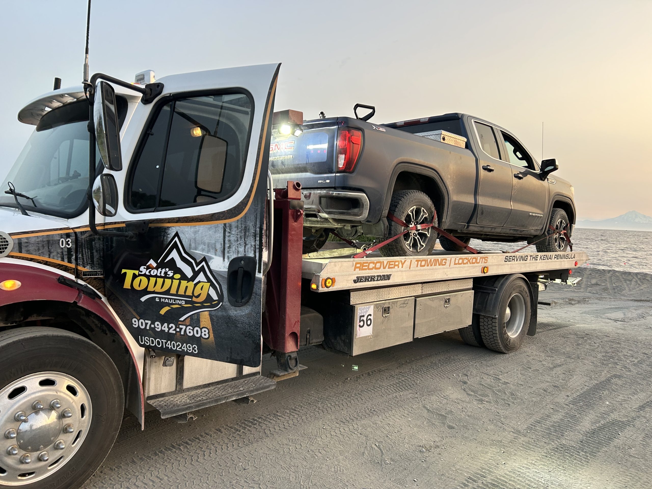 this image shows towing services in Homer, AK