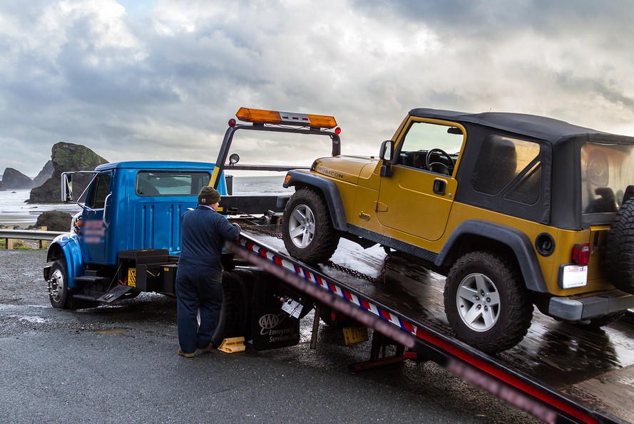 this image shows towing services in Cooper Landing, AK